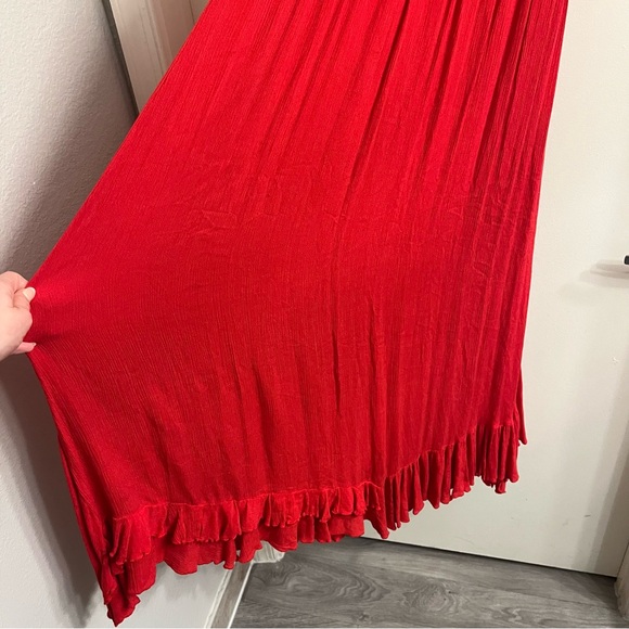 Free People Adella Maxi Dress Red Size Medium - Picture 6 of 12